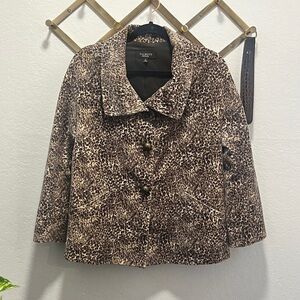 Talbots Vintage Leopard/Cheetah Velvet Jacket